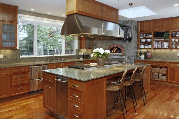 contemporary kitchen design wood cabinets