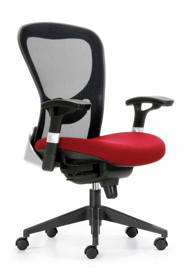 contemporary chair high back red seat