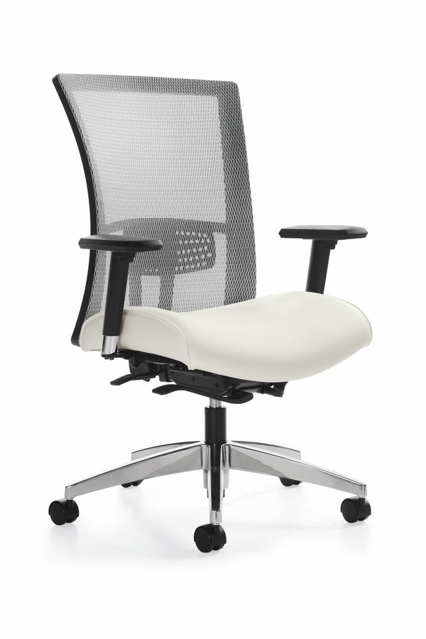 contemporary furniture white chair mesh backrest