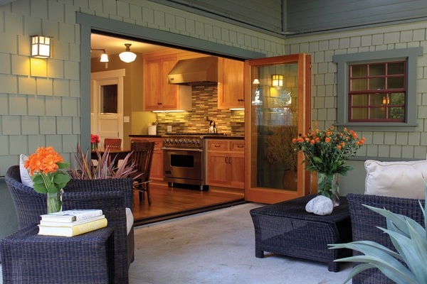 contemporary porch sliding folding doors outdoor furniture