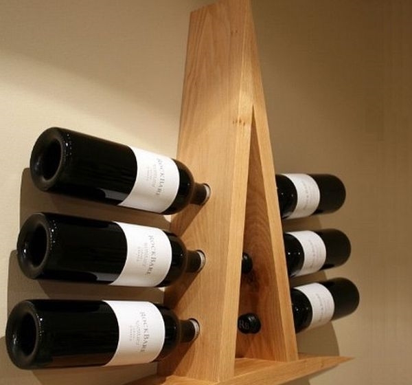 contemporary wine rack design wood