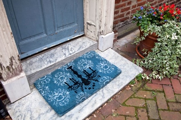 doormat with chandelier house entrance ideas