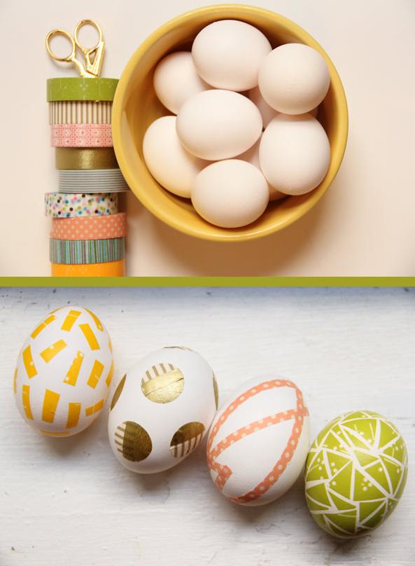 easter egg designs decorating ideas colorful tape