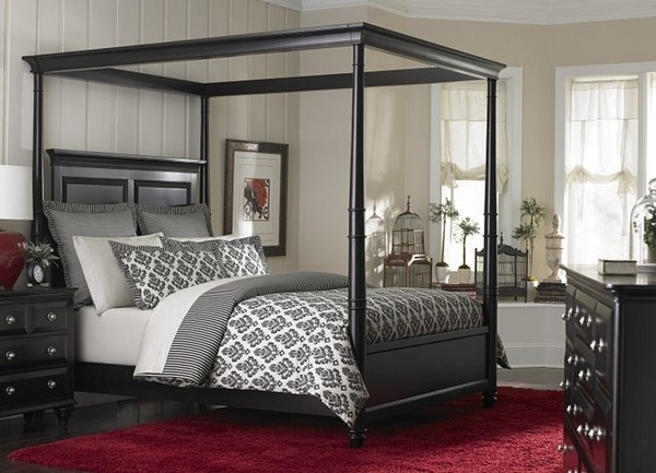 elegant bedroom furniture black white bedding set 