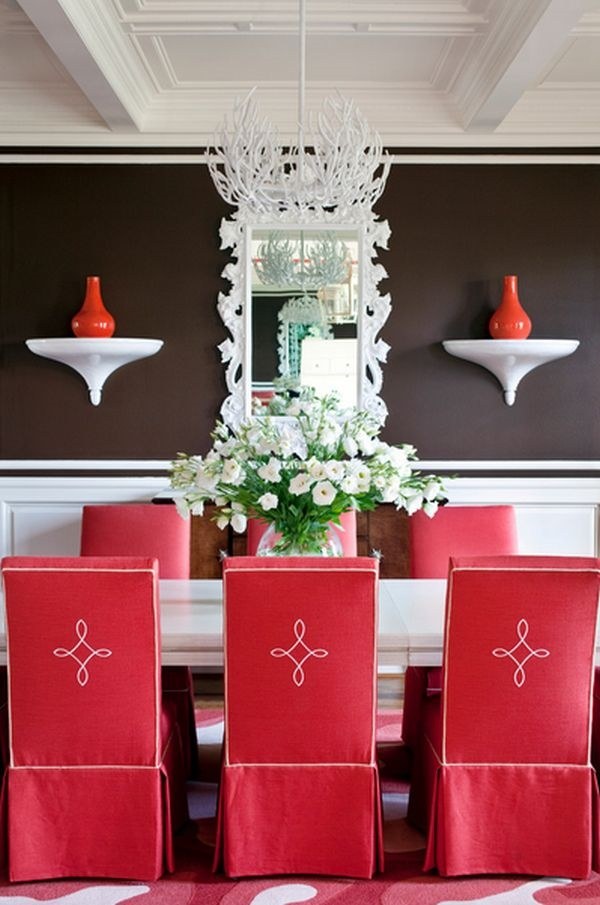 elegant-red-dining-chair-covers-straight-lines