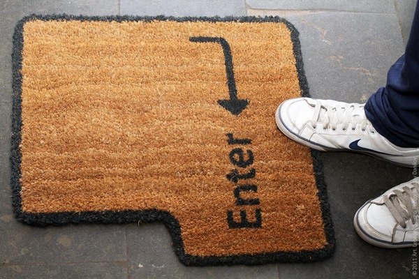 enter key doormat cool doormat designs