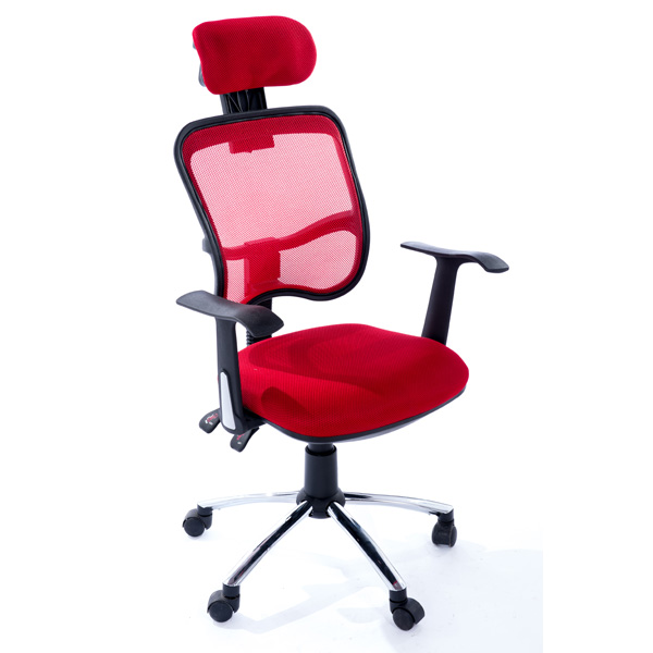 ergonomic red mesh office chair