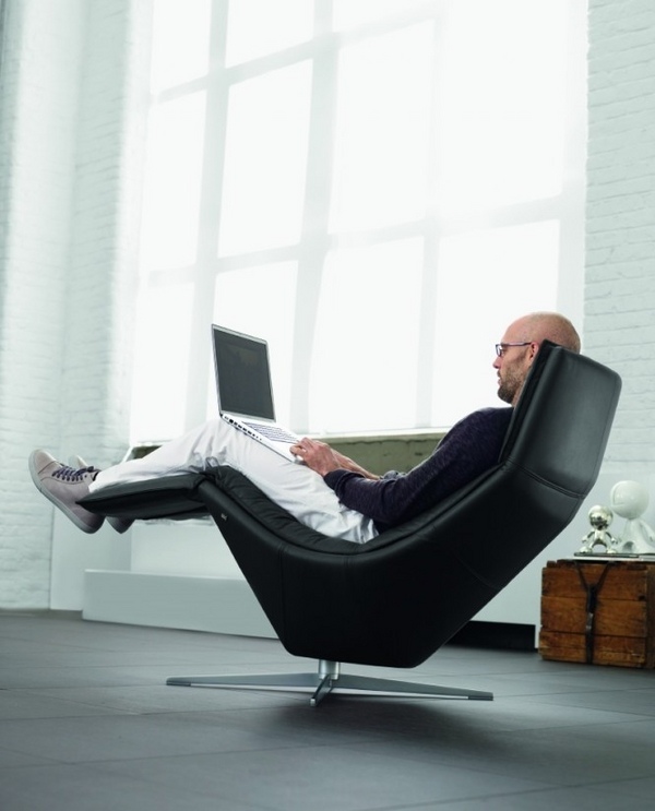 office furniture black recliner chair