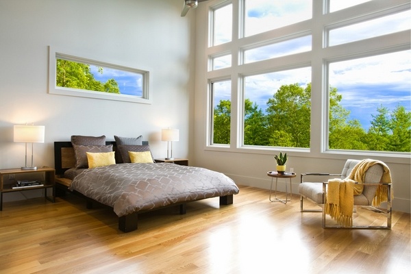 minimalist bedroom furniture layout 