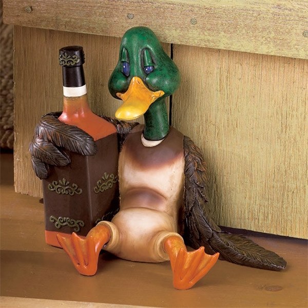 funny gifts ideas drunk duck doorstop