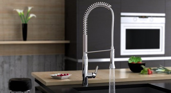 grohe with pull out tap with spray contemporary faucets