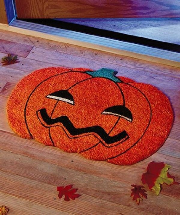 halloween pumpkin doormat home decorating ideas