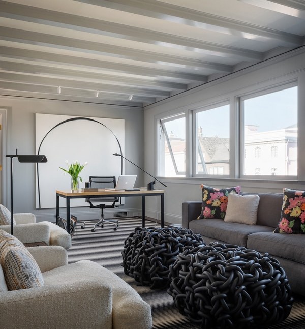 home office furniture ideas modern ottoman poufs sofas