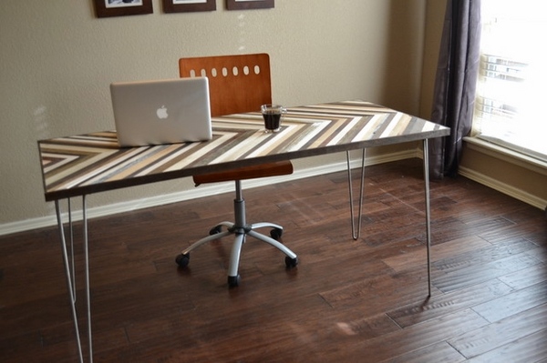 home office furniture chevron tabletop