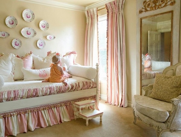 kids bedroom furniture daybed bedding pink white ruffled skirt