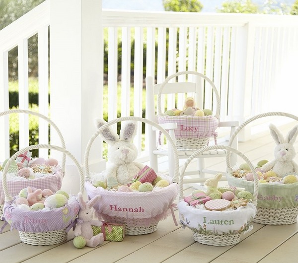 easter baskets personalized baskets egg hunt party for kids