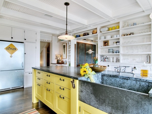 kitchen sinks ideas deep apron sink yellow cabinets kitchen island