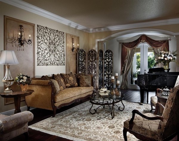living room wall decoration ideas wrought iron