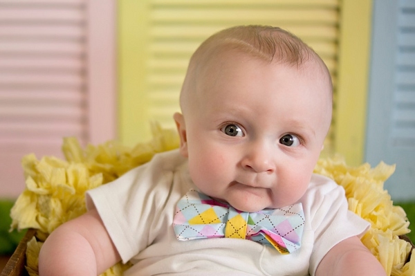lovely baby boy easter outfits colorful bow tie