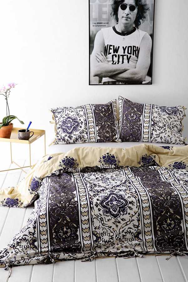 magical-thinking-bedding-sets Boho stripe duvet cover