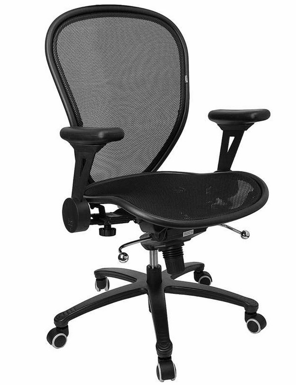 mesh desk chair curved back adjustable height