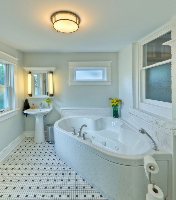 modern bathrooms budget designs creative renovation ideas corner tub pedestal sink