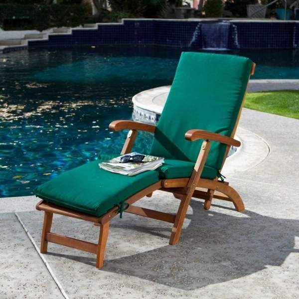 modern sun lounger turquoise swimming pool furniture