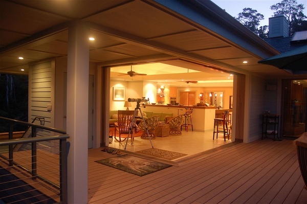 modern home design folding doors patio deck