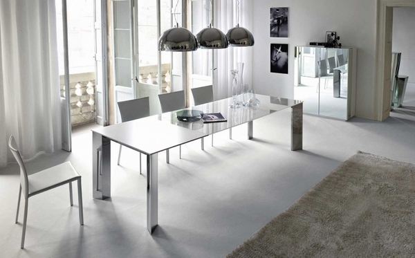 modern pendant chandeliers minimalist dining table