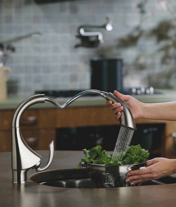 modern pull out tap with spray grohe faucet designs