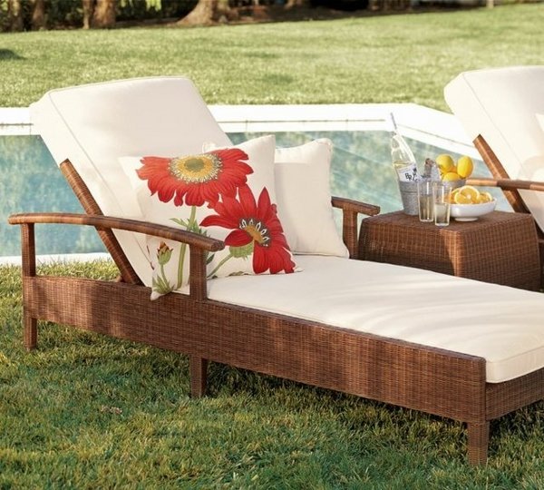 modern rattan lounge chair outdoor furniture