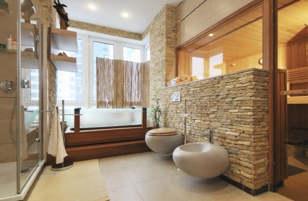 natural materials bathroom trends 2015 stone wood