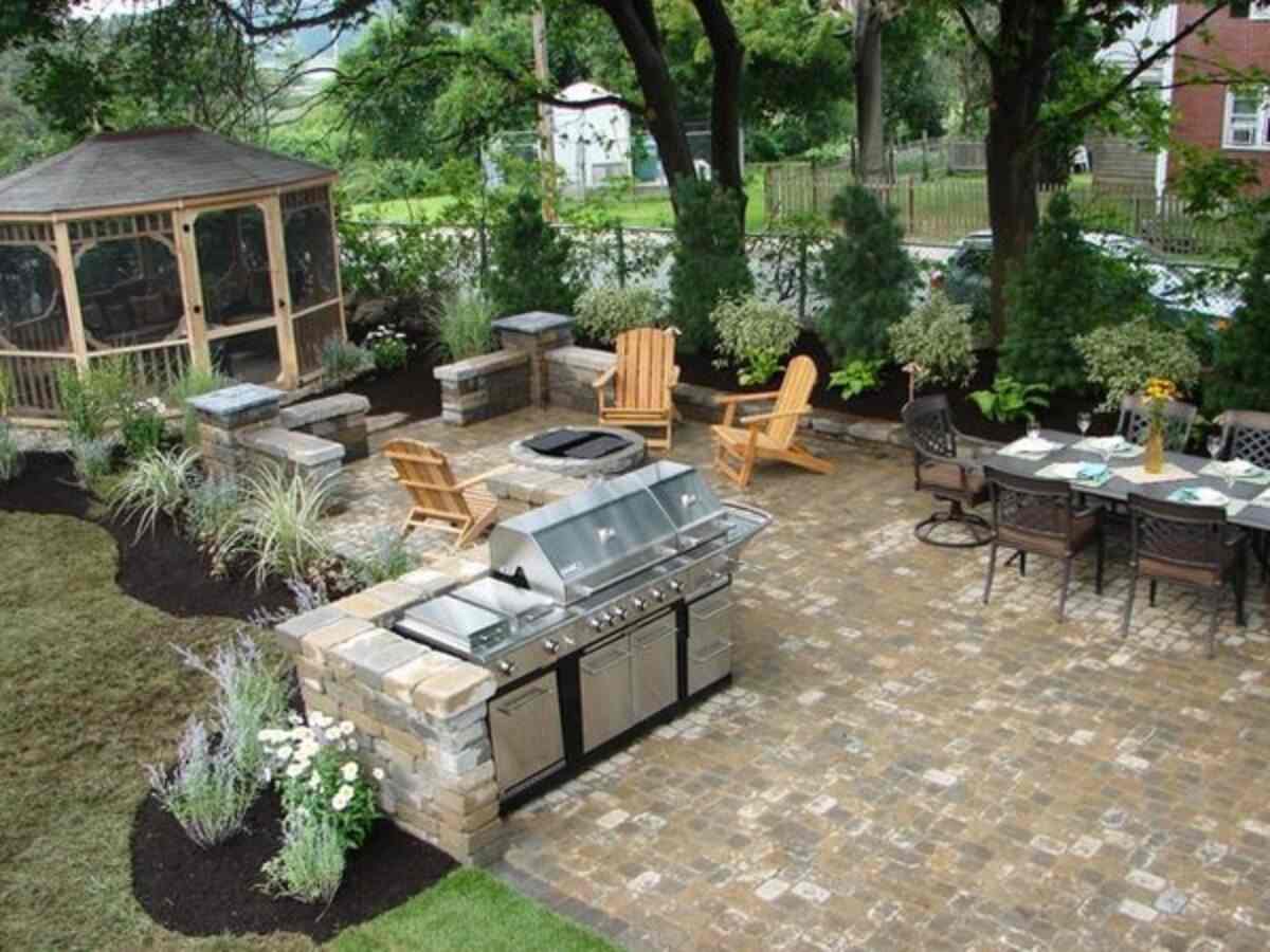 Outdoor kitchen plans and ideas for a convenient organization