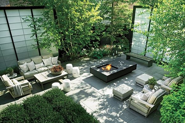 patio design ideas outdoor furniture fireplace