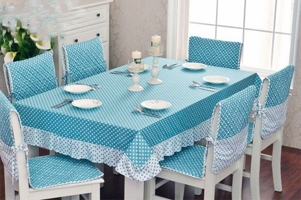 polka-dots-dining-chair-covers-table cloth