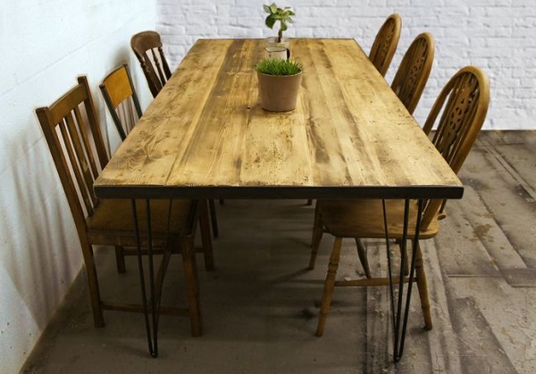 rustic dining wood tabletop