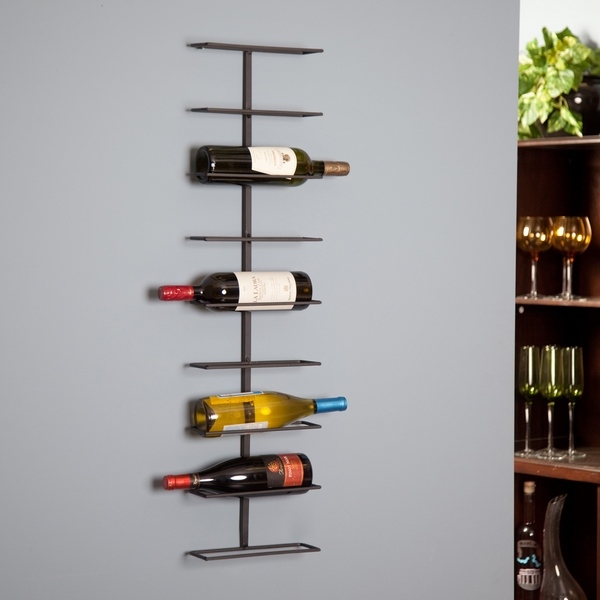 simple design wine rack kitchen wall decoration ideas