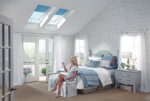 sloping ceiling windows ideas skylights shades
