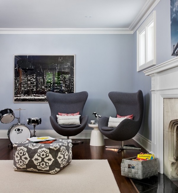 teenage bedroom ideas black white pouf ottoman egg chairs