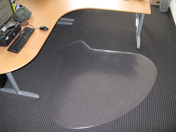 transparent chair mat for workstation shapes