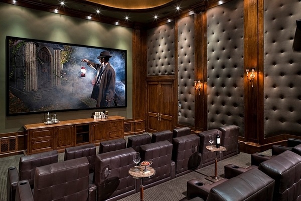 tufted wall panels ideas home theater design sound acoustic