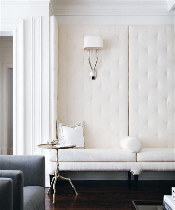 tufted wall panels ideas modern living room black white interior