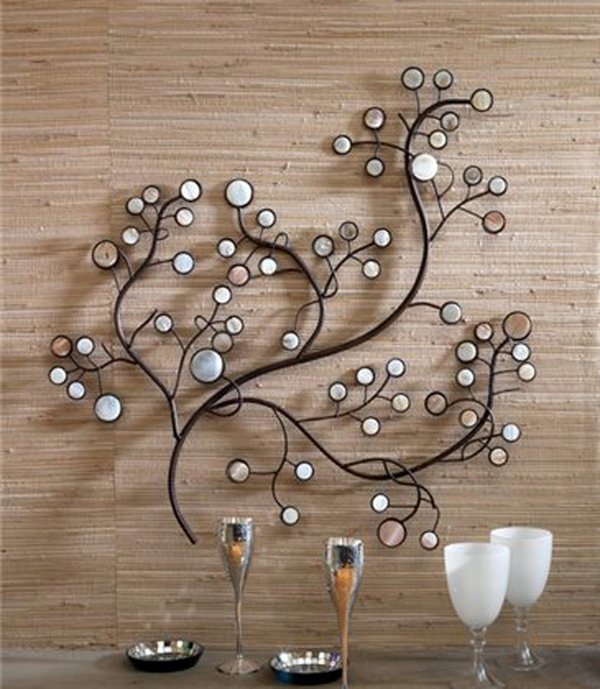 Wrought iron wall decor adds elegance to your home