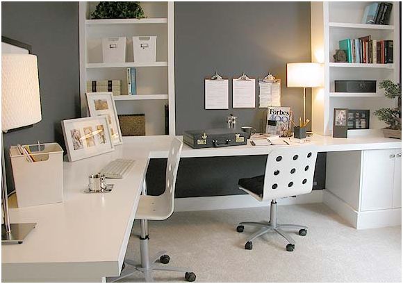 white office furniture white chairs home office design 