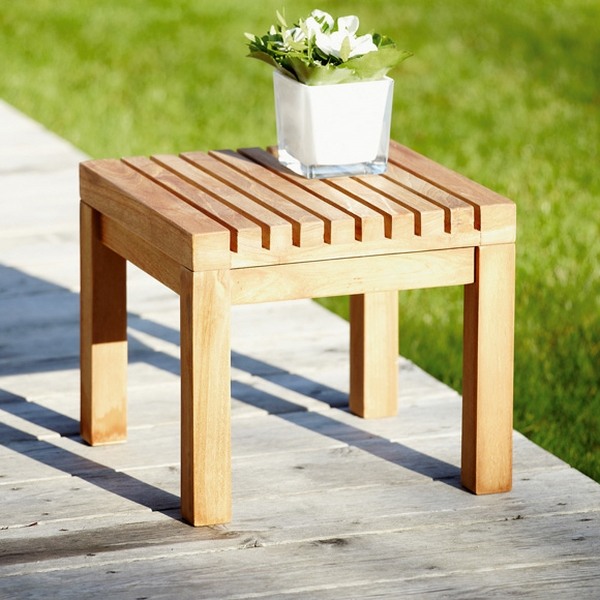 wooden gardening stool