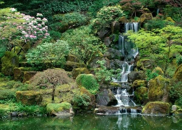 Amazing japanese garden ideas waterfall rocks