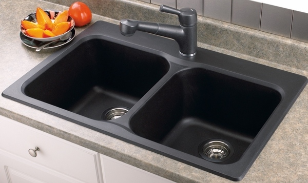 kitchen sinks silgranit modern black color