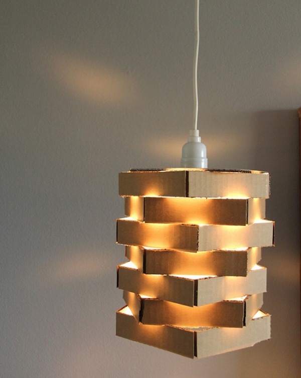 DIY cardboard furniture ideas original chandelier