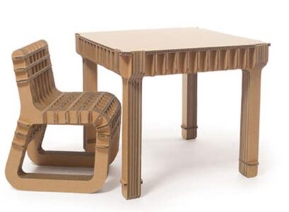 DIY-cardboard-furniture-ideas-playroom-furniture-drawing-table-chair