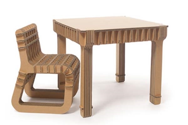 DIY cardboard furniture ideas playroom furniture drawing table chair